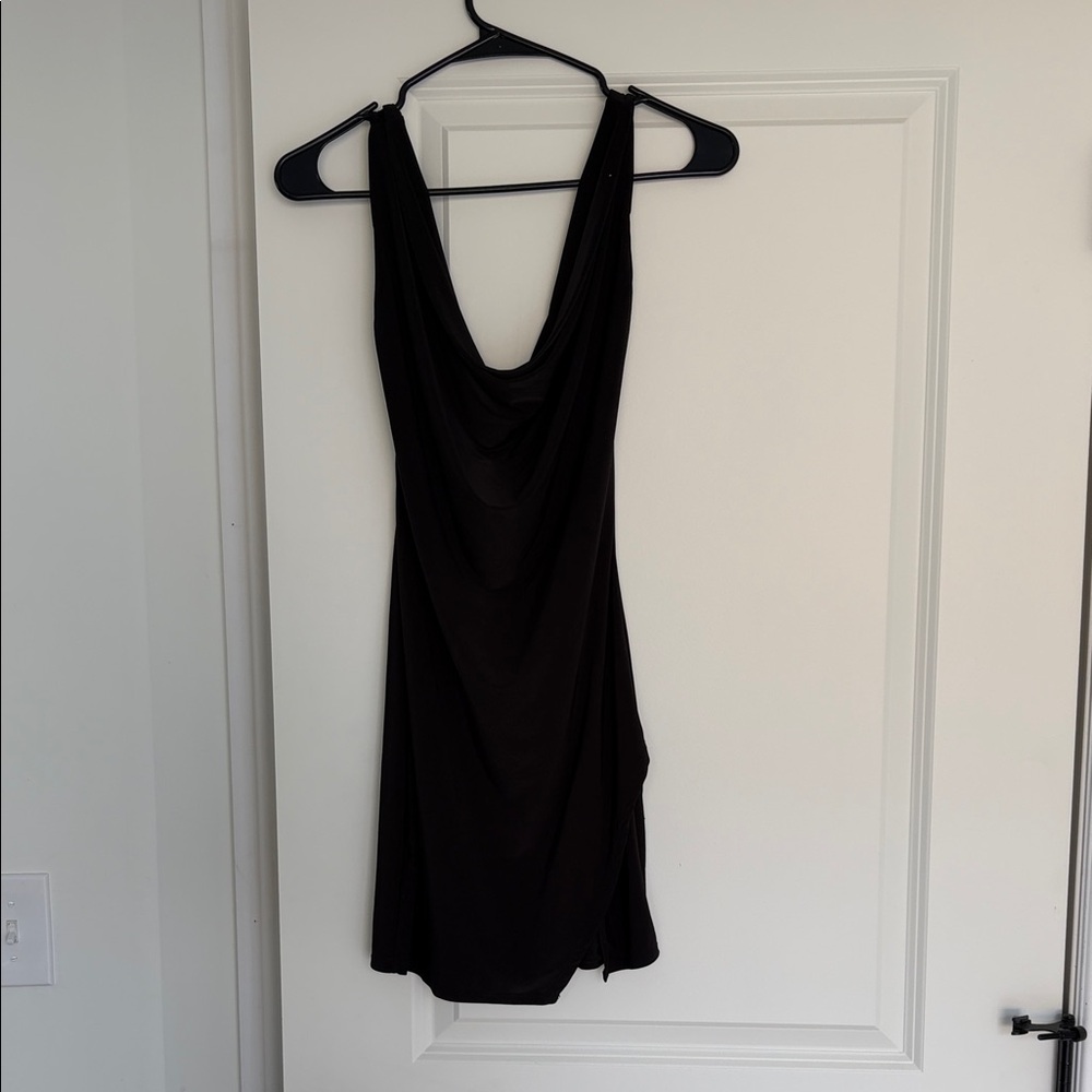PrettyLittleThing Black Backless Dress